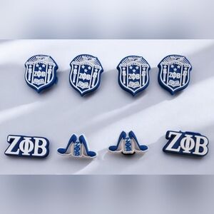 Zeta Phi Beta Sorority Croc Charms